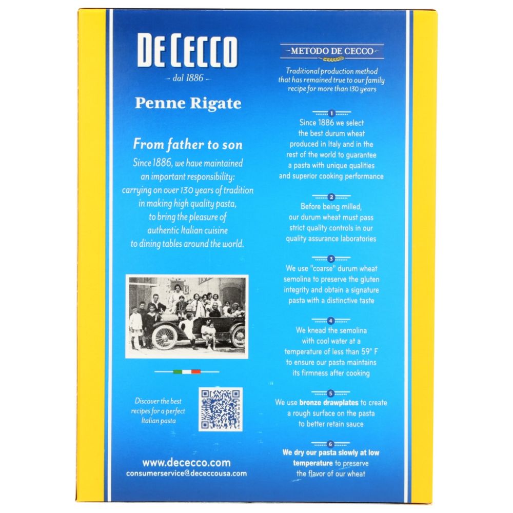 DE CECCO: Penne Rigate No 41 Pasta, 16 oz