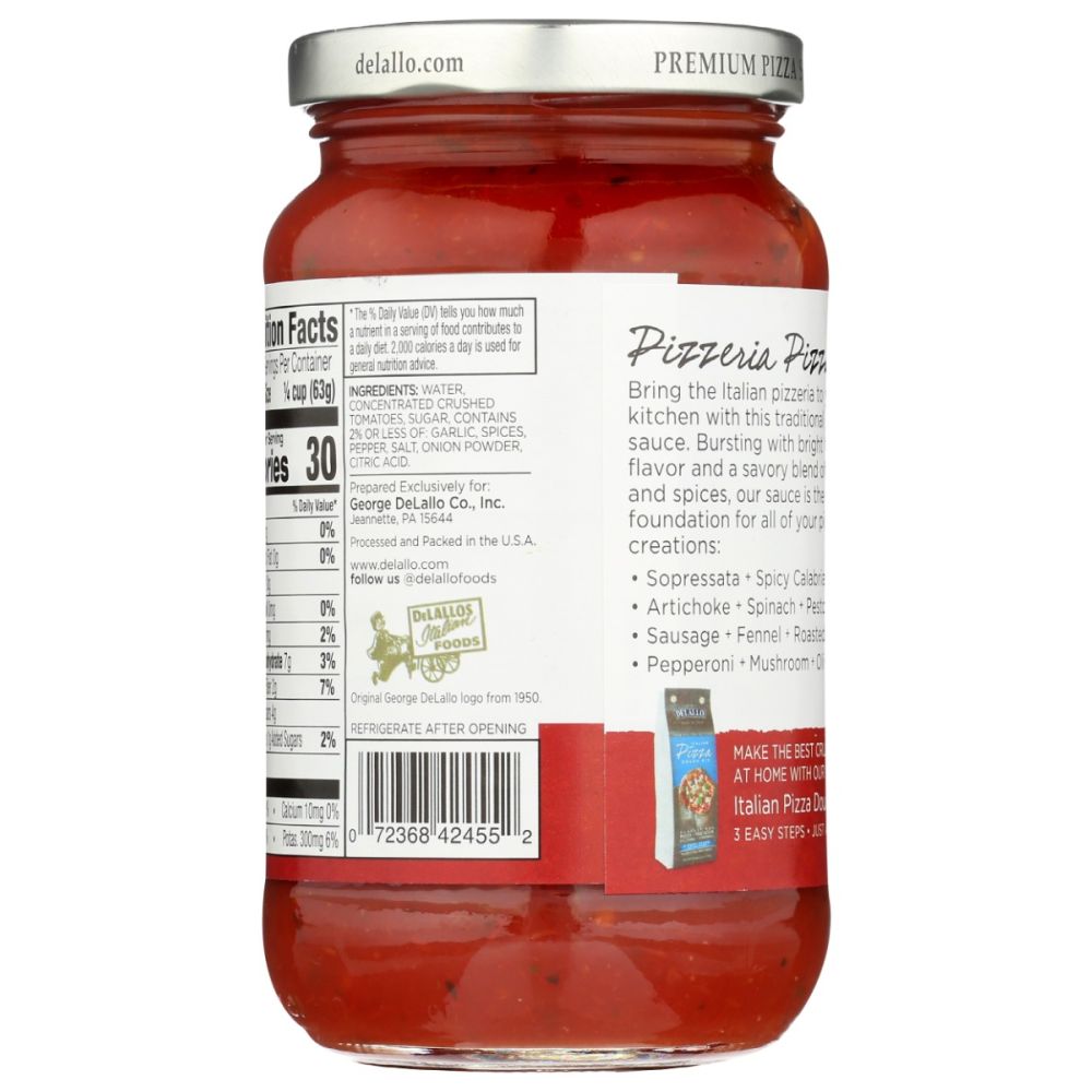 DELALLO: Pizzeria Pizza Sauce, 14 oz