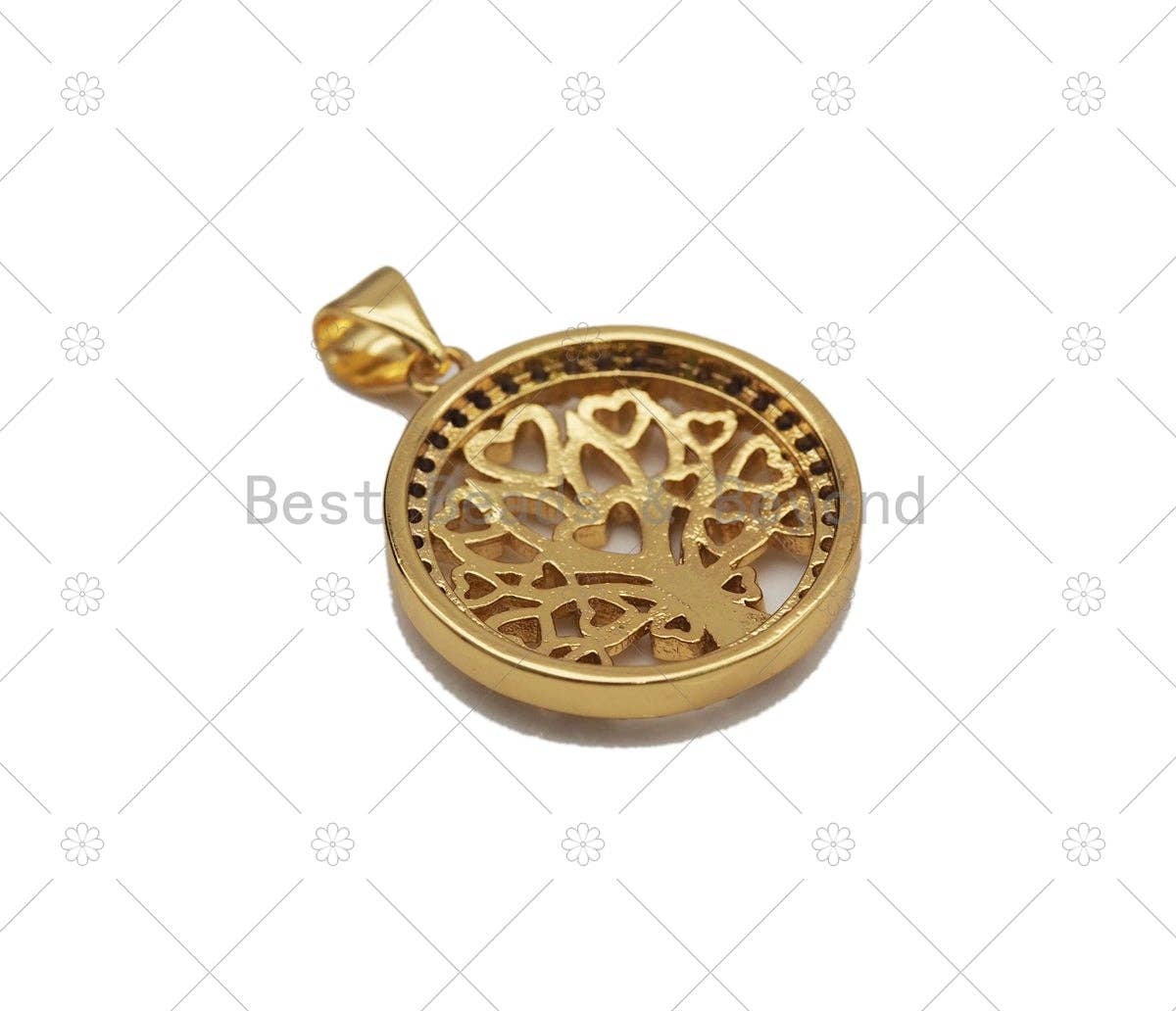 CZ Life Tree Charm,  Sku#LK562