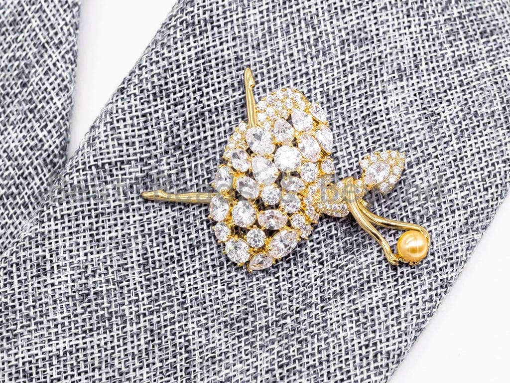 CZ Micro Pave Ballerina Dancer Brooch/ Pin/Penant, Sku#P42