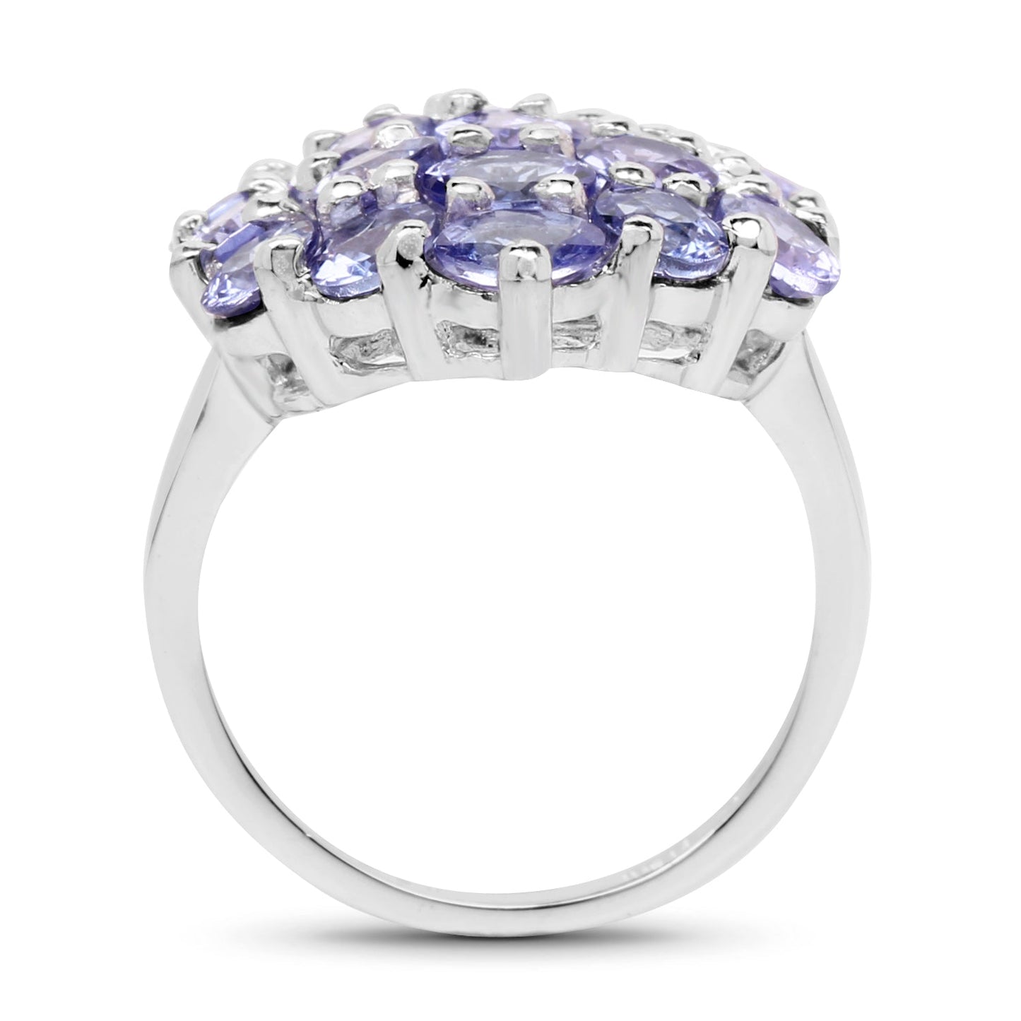 5.28 Carat Genuine Tanzanite .925 Sterling Silver Ring