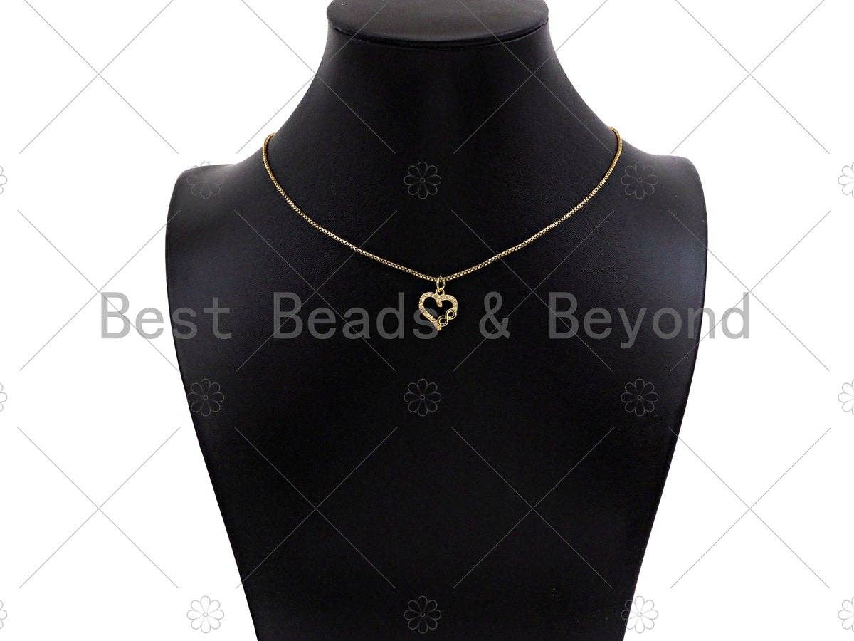 CZ Micro Pave Infinity On Heart Shape Pendant/Charm,Cubic Zirconia Heart Charm, Necklace Bracelet Charm Pendant,12x13mm, Sku#LK236