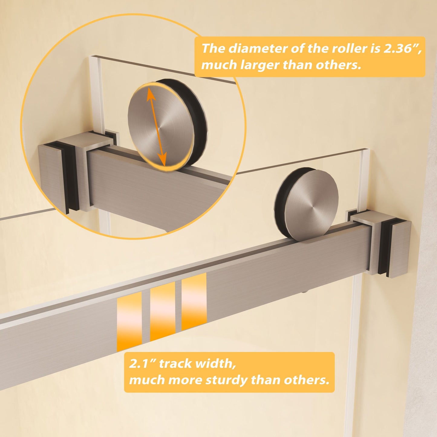 Frameless Double Sliding Shower Door