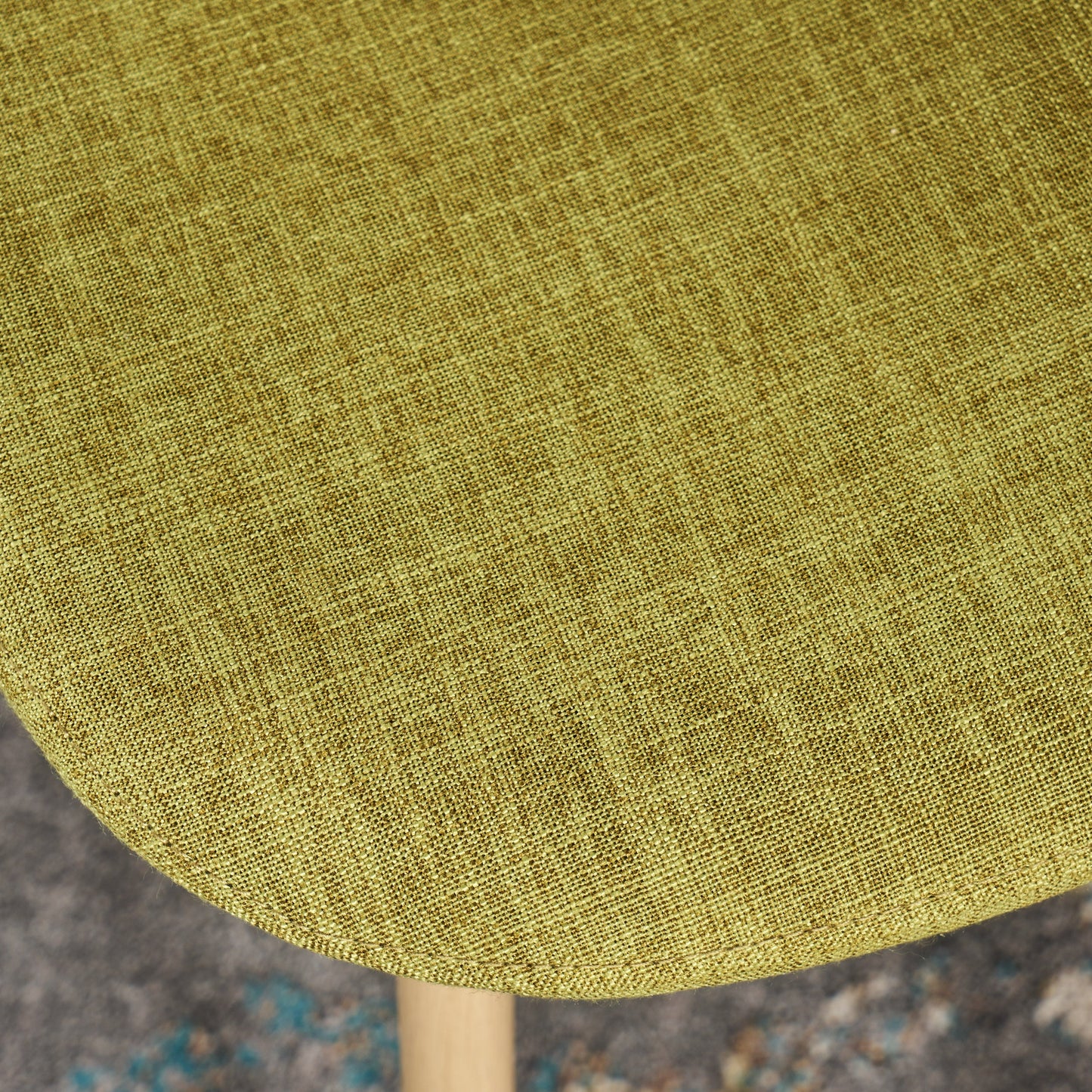 Mid-Century Modern Fabric Upholstered Dining Chairs, Set of 2