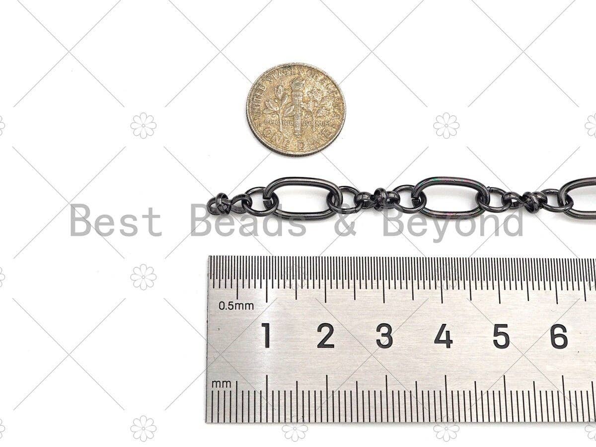 High Quality Oval Round Link Chain , 18K Real Gold Plated Chain, Wholesale bulk Chain, 8x14mm, sku#M324