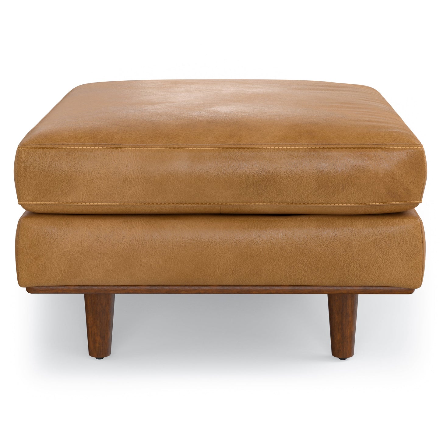 Morrison Ottoman in Sienna Genuine Leather