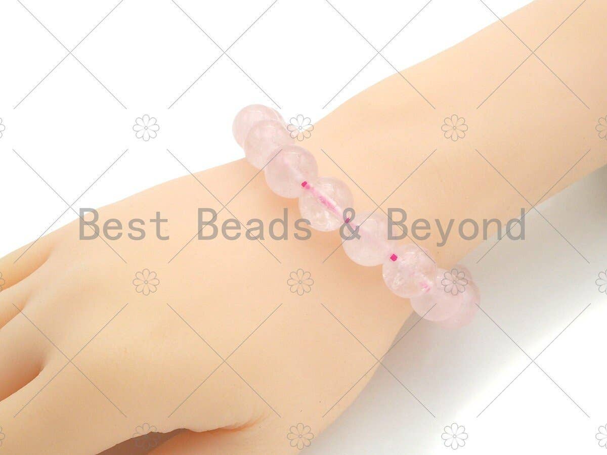Natural Pink Rose Quartz Stretchy Bracelet