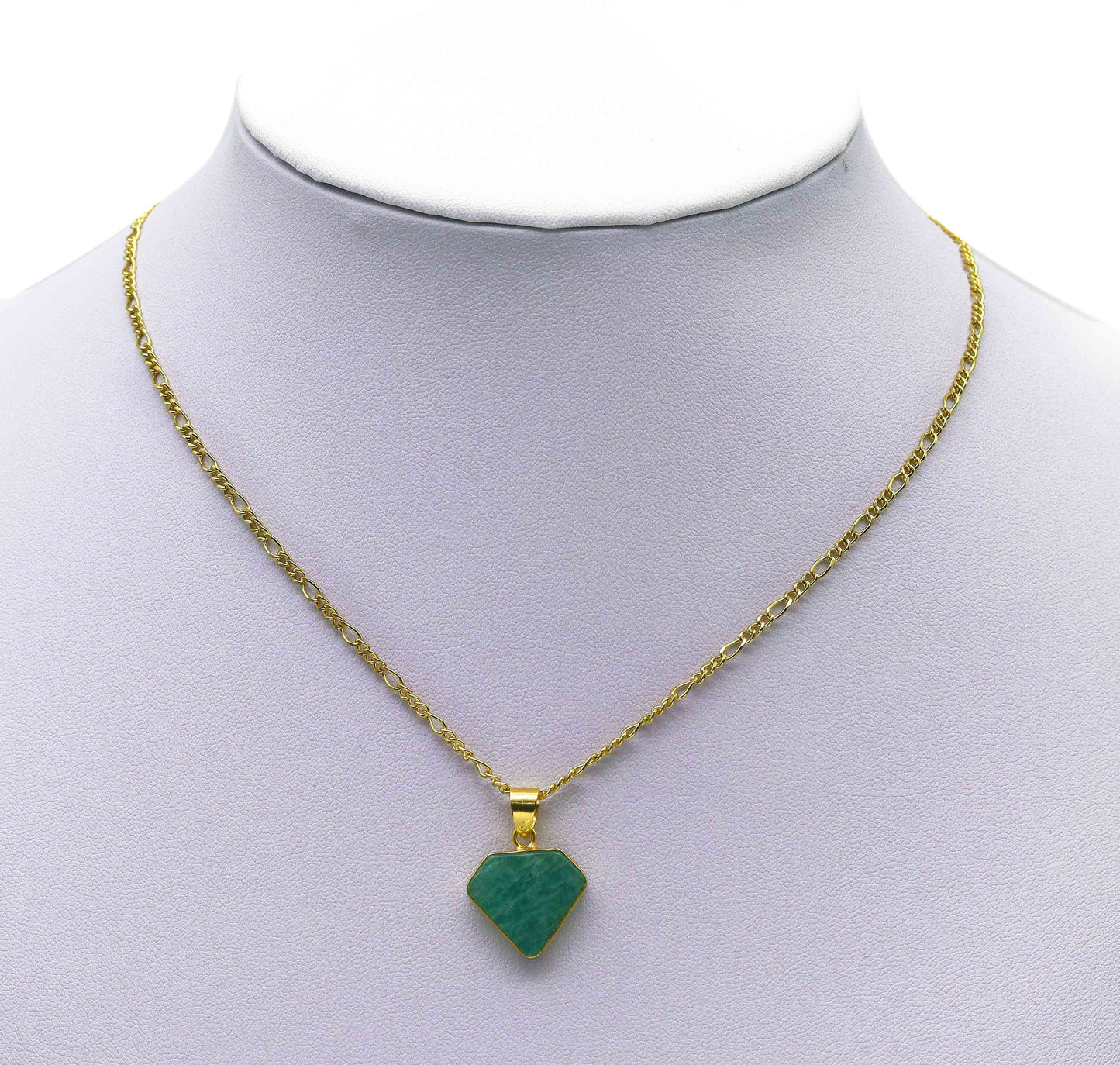 Labradorite/Lapis/Moonstone/Amazonite Diamond Shape Gemstone Pendant, Sku#LY19