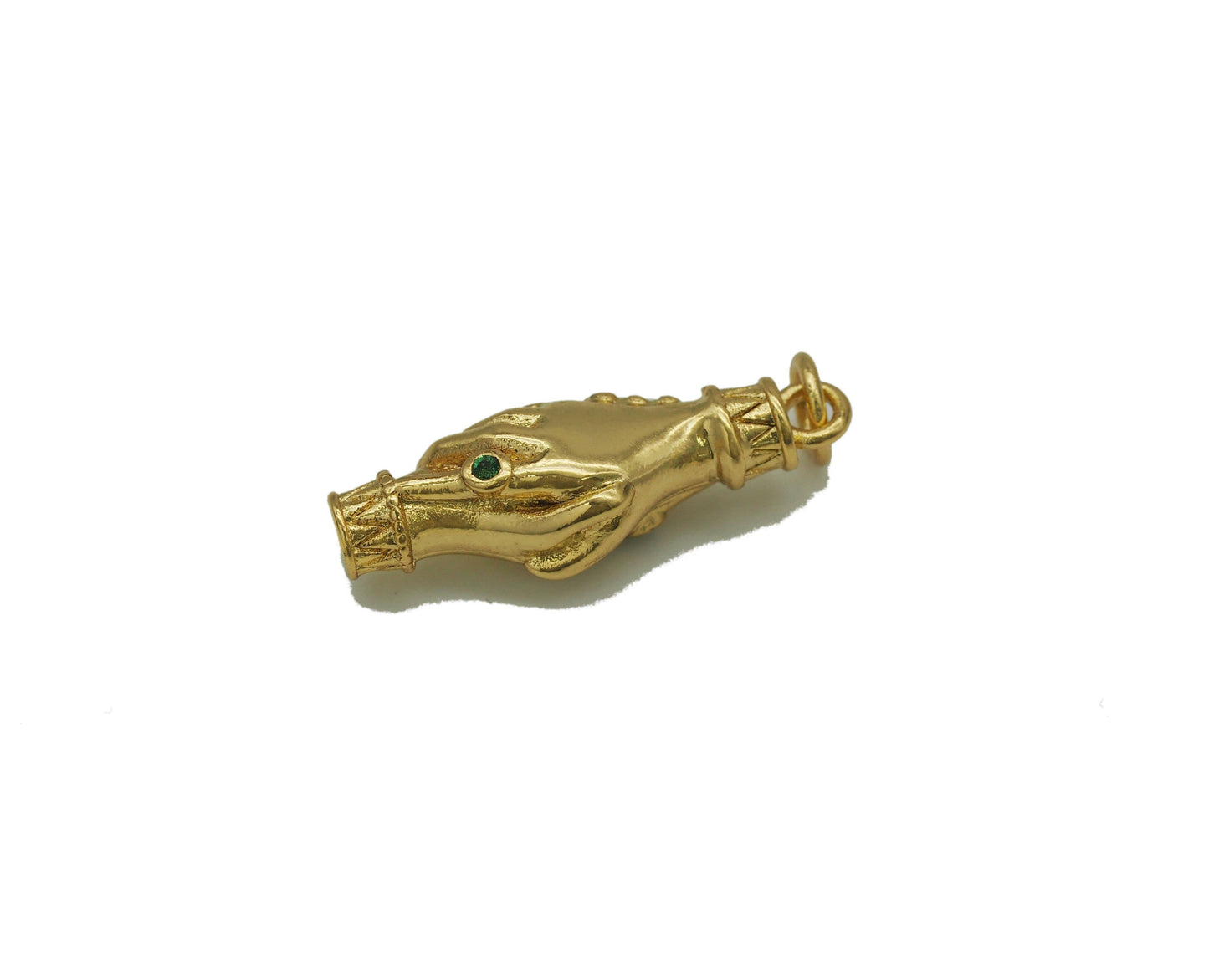 CZ Shaking Hands Charm, Sku#Y691