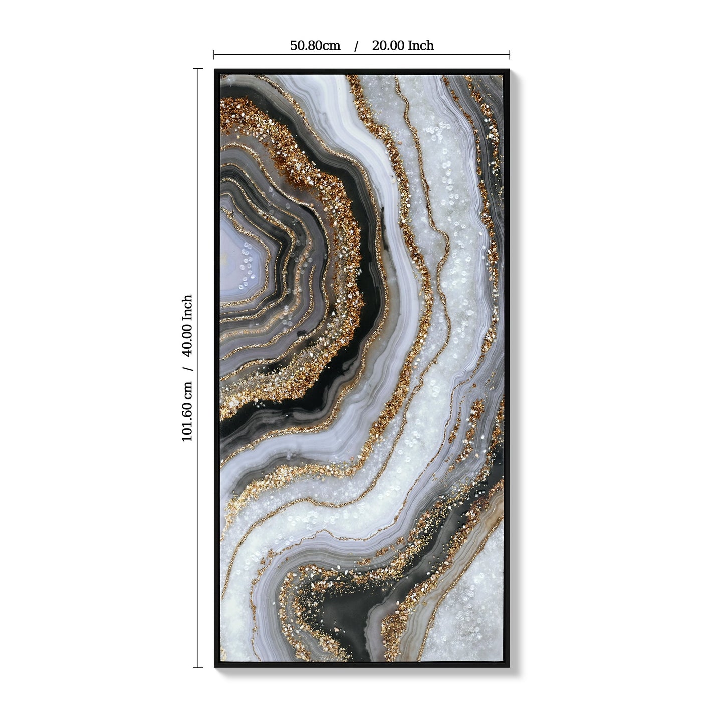 Black And Abstract Textured Canvas Art
