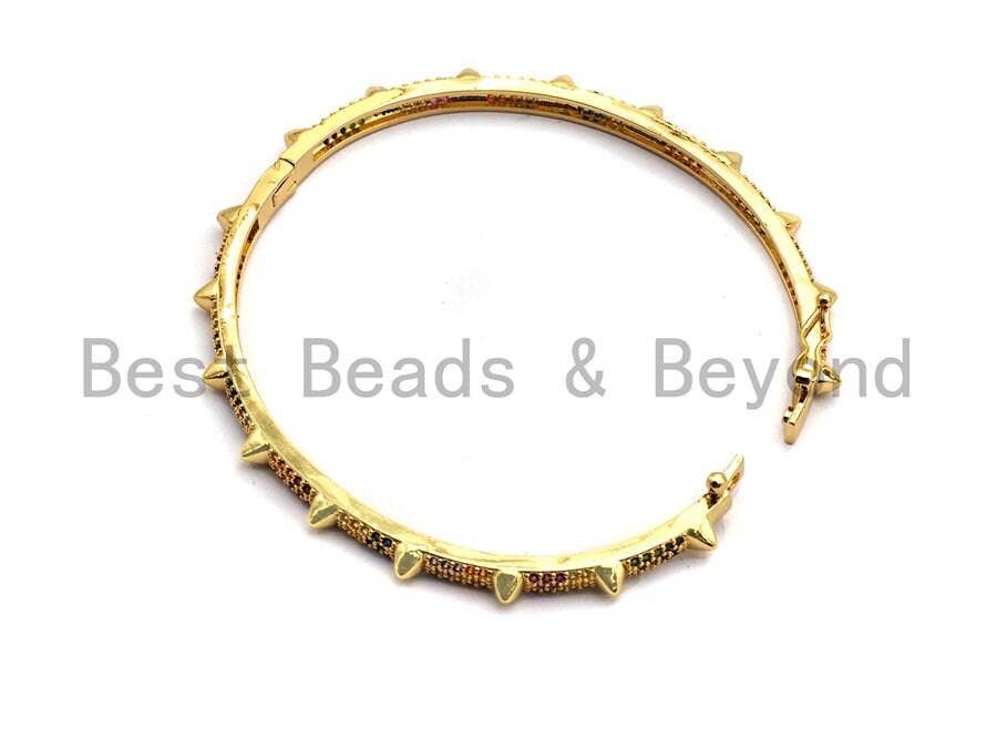 CZ Thin Stud Buckle Bracelet,Sku#X39