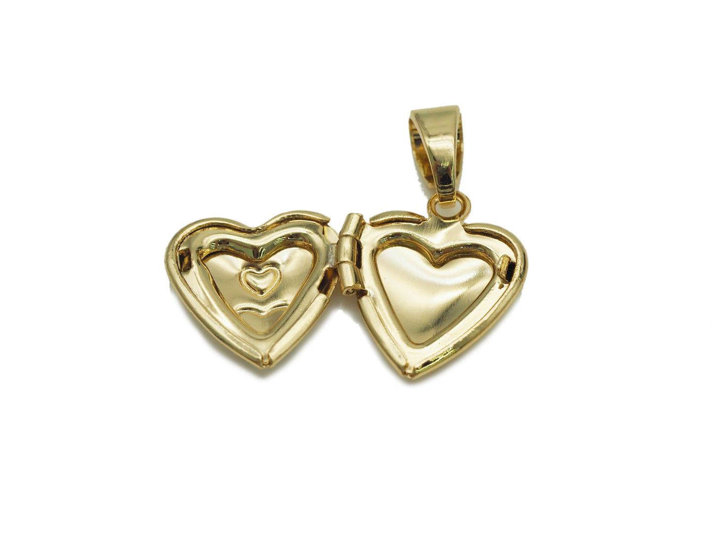 Lockets Enamel Heart Pendant, Sku#FH187