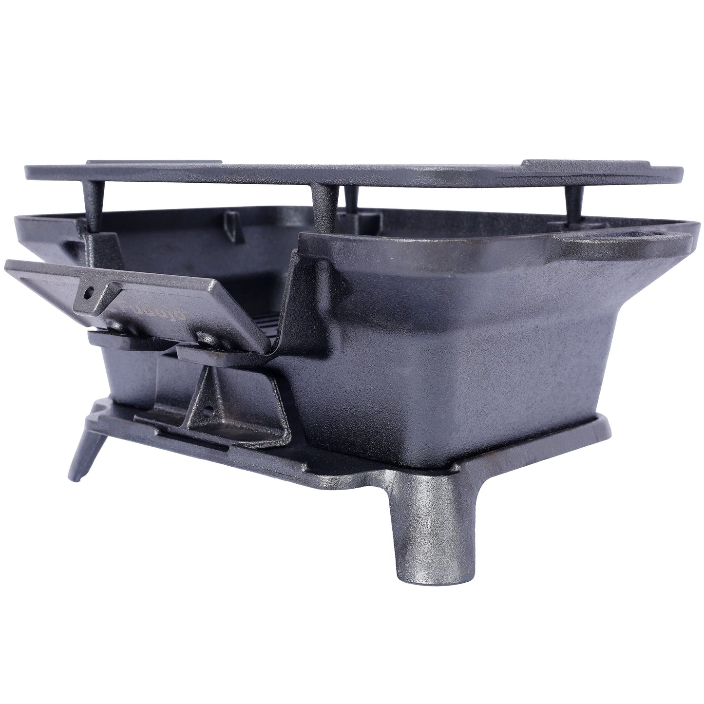 Oval Cast Iron Grill - Portable Outdoor Cooking