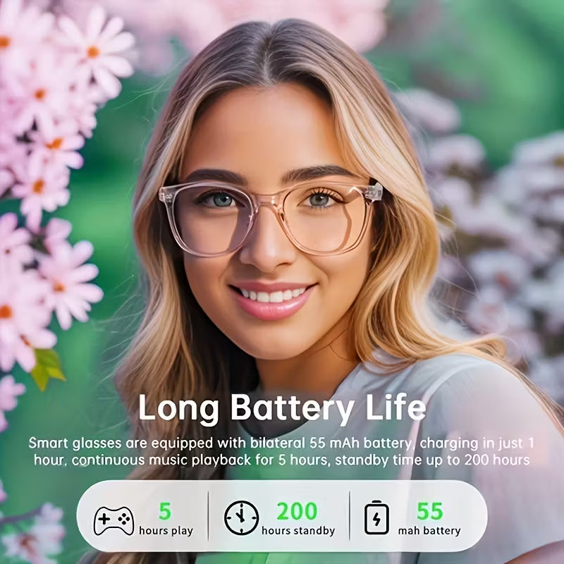 2025 Wireless Smart Glasses – Auto-Dimming, Touch Control, Hands-Free Audio