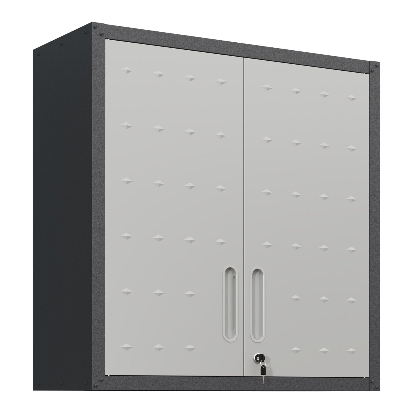 Metal Wall-Mounted Tool Storage Cabinet with Locking Door
