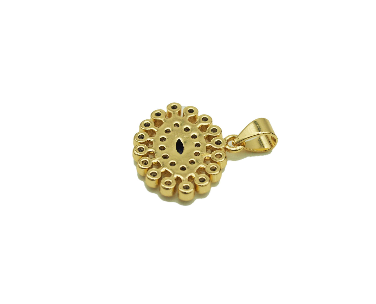 CZ Evil Eye Charm, Sku#JL91