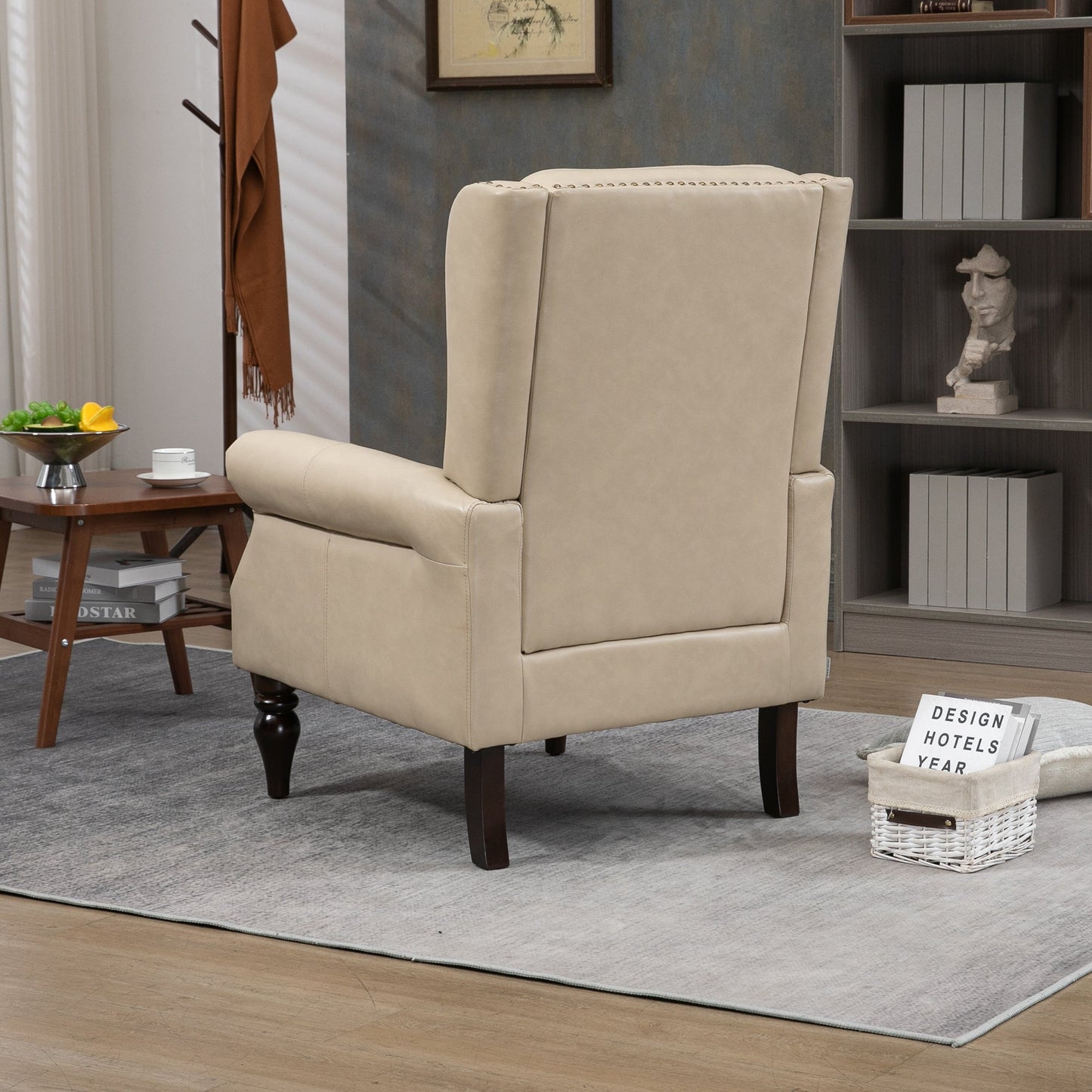 Wood Frame Armchair - Modern Accent Chair Lounge Chair