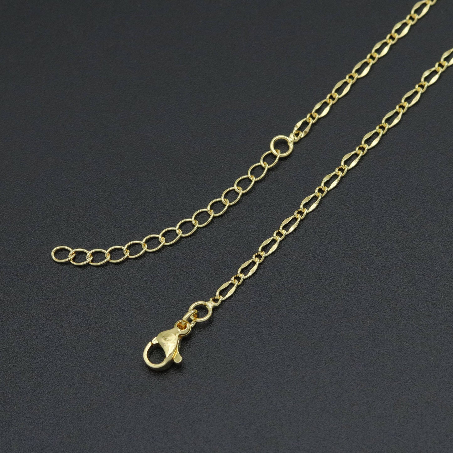 18K Gold Dainty Oval link Chain necklace, sku#JL128