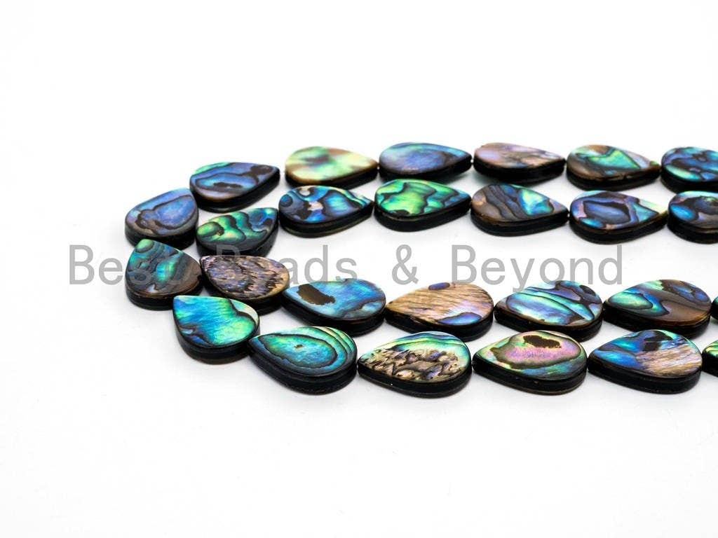 Natural Flat Teardrop Abalone Shell beads, 8x12mm/10x14mm/12x16mm/13x18mm Teardrop Smooth Shell Beads, loose abalone, 16inch strand,SKU#R3C