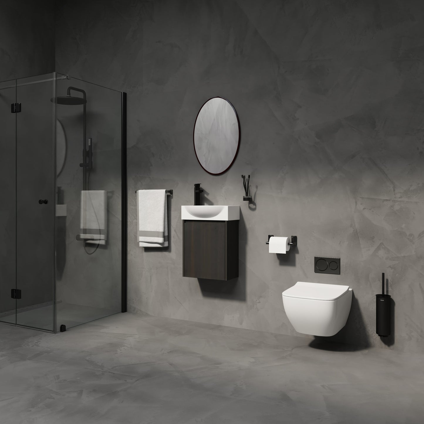 16" Bathroom Vanity Sink Combo for Small Space