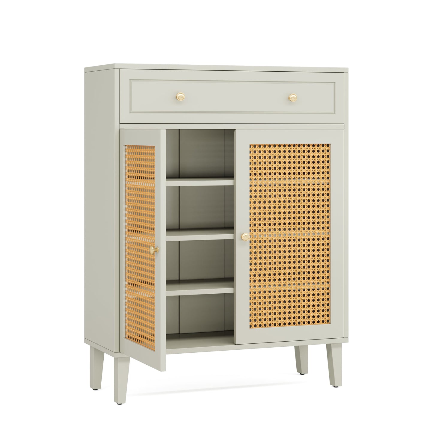 31.49” Mint Green Shoe Cabinet