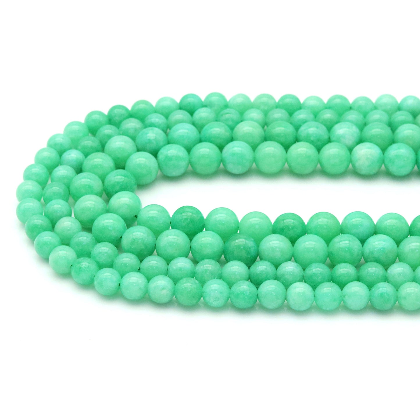 Chrysoprase Jade Round Smooth Beads, Sku#U1819c