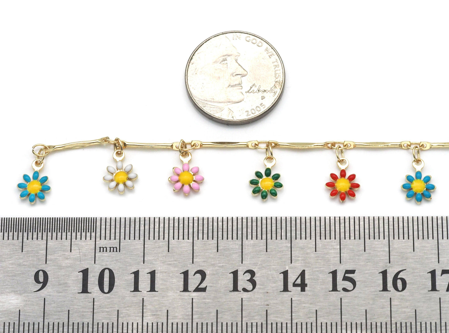 Daisy Flower Chain By Yard/Choker Necklace, sku#LS20c