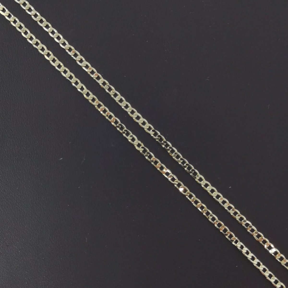 Dainty 1.2 mm Curb Chain | Gold Filled Curb Necklace | Gold Flat Curb Chain | Unisex Men Woman Necklace 17.5 inch | WA-775 Clearance Pricing