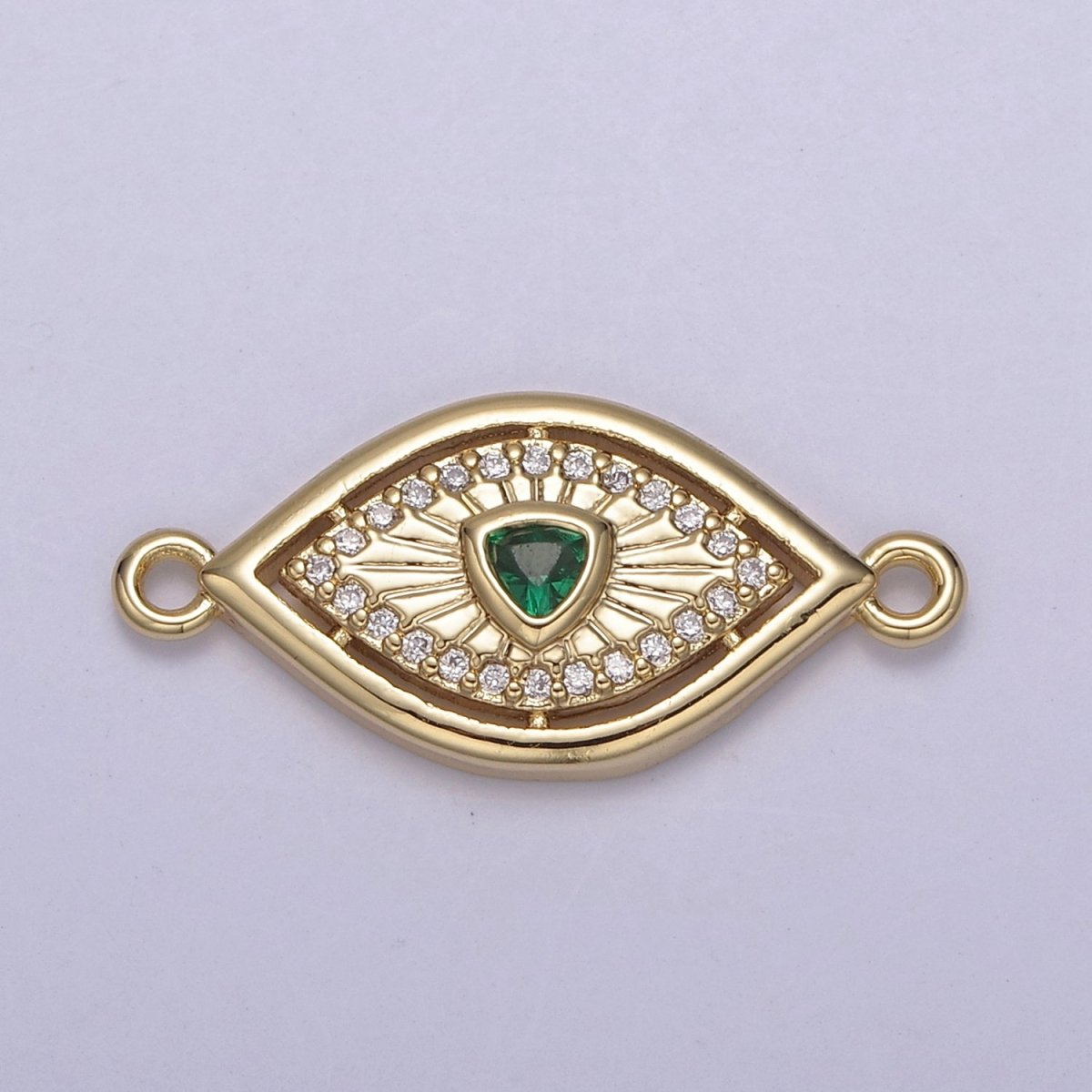 Dainty 14k Gold Filled Evil eye Charm Connector for Bracelet Necklace Component Link Connector Finding Supply Y-450 - Y-457
