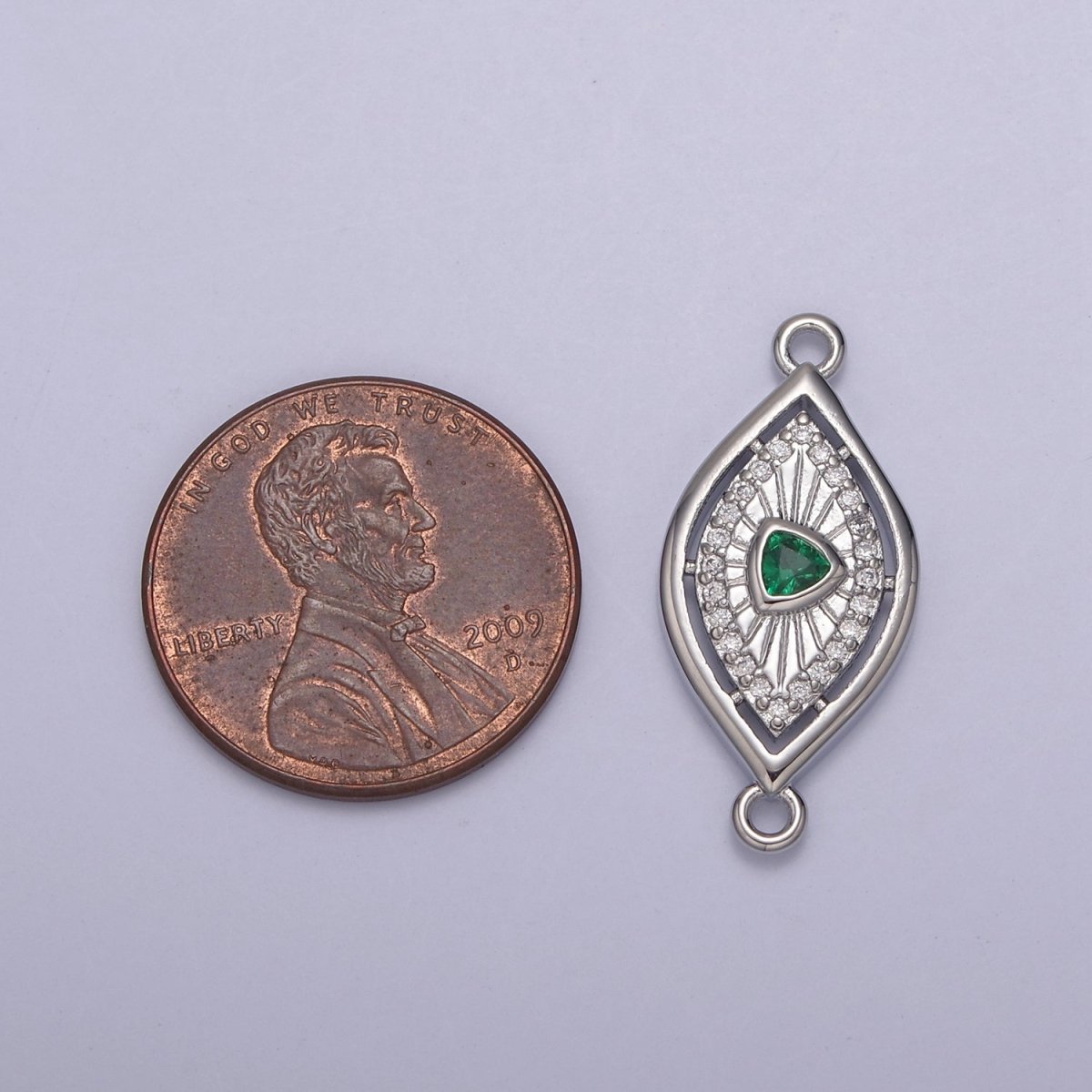 Dainty 14k Gold Filled Evil eye Charm Connector for Bracelet Necklace Component Link Connector Finding Supply Y-450 - Y-457