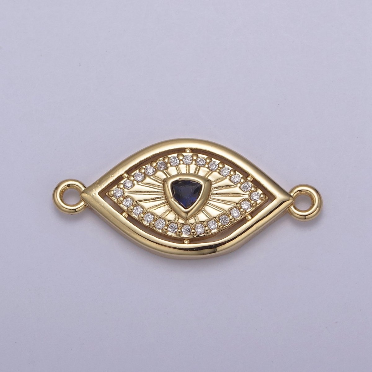 Dainty 14k Gold Filled Evil eye Charm Connector for Bracelet Necklace Component Link Connector Finding Supply Y-450 - Y-457