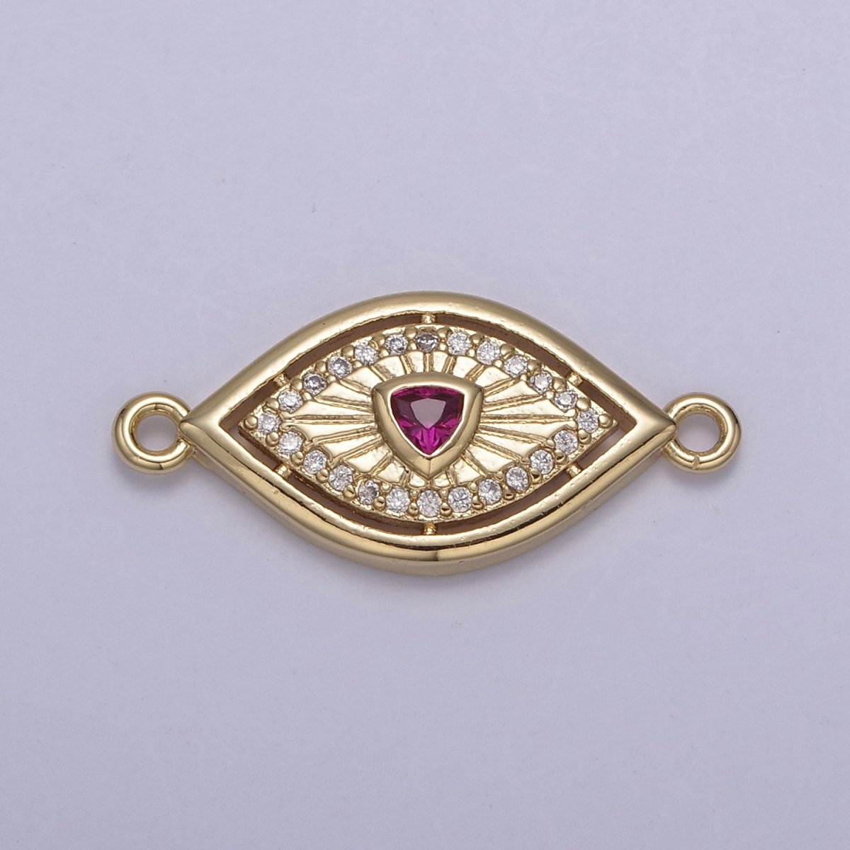 Dainty 14k Gold Filled Evil eye Charm Connector for Bracelet Necklace Component Link Connector Finding Supply Y-450 - Y-457