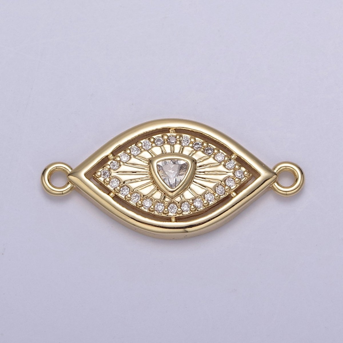 Dainty 14k Gold Filled Evil eye Charm Connector for Bracelet Necklace Component Link Connector Finding Supply Y-450 - Y-457