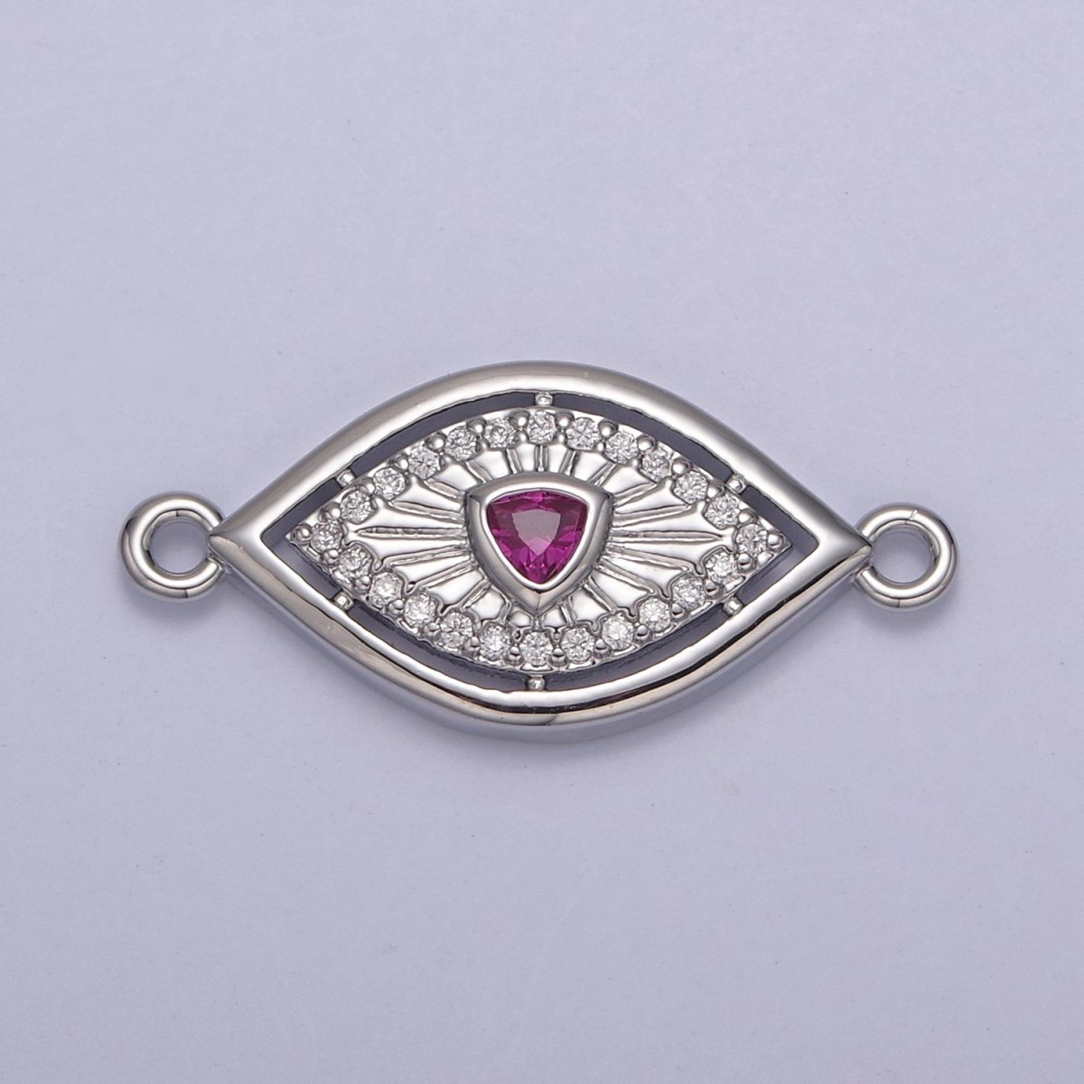 Dainty 14k Gold Filled Evil eye Charm Connector for Bracelet Necklace Component Link Connector Finding Supply Y-450 - Y-457