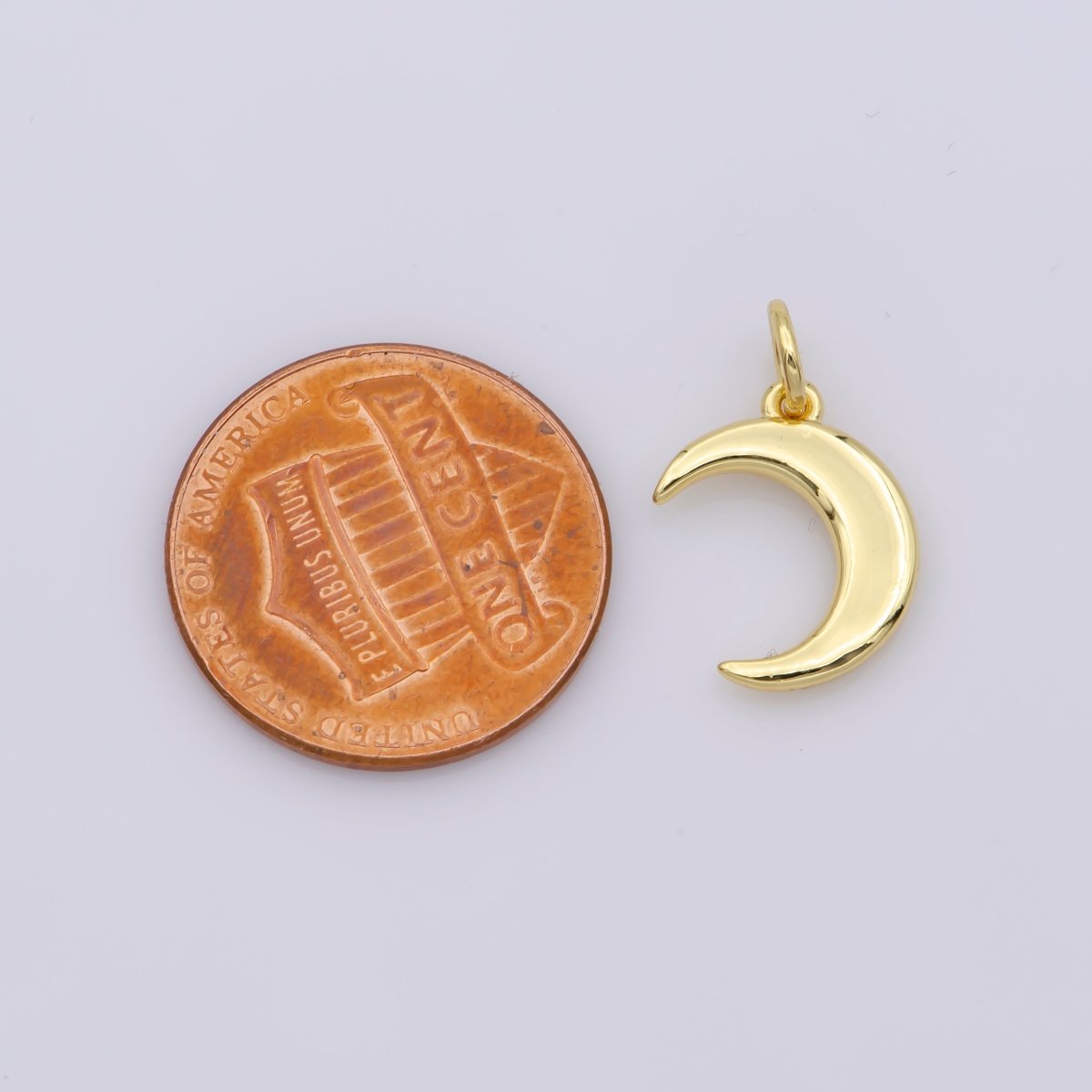 Dainty 14k Gold Filled Moon charm - Small Moon pendant - Crescent Moon pendant for Necklace Bracelet Earring Charm Supply Celestial Jewelry, D-461