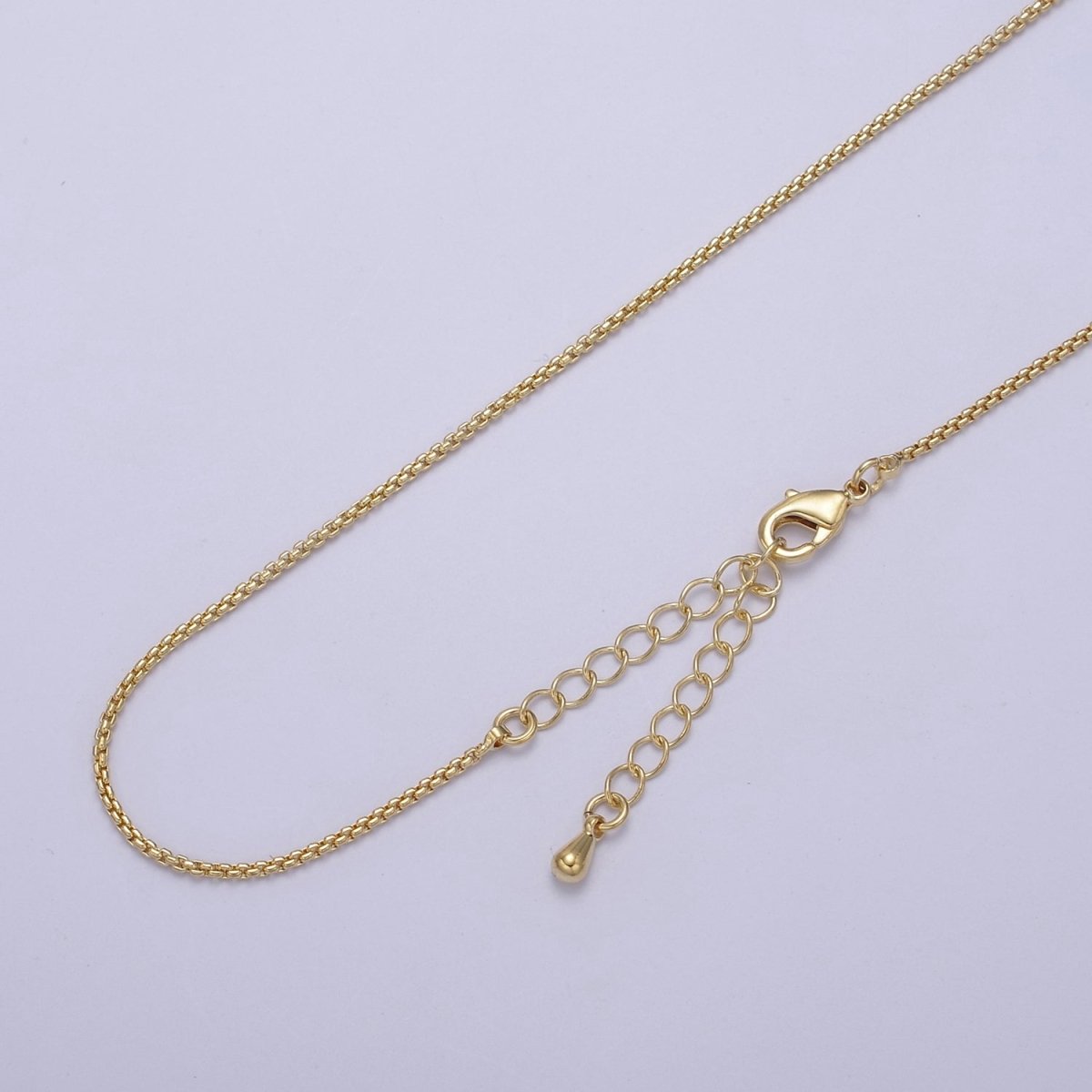 Dainty 14k Gold Filled Rolo Chain Necklace 1.3 mm ROLO Link Chain Jewelry Making Women Necklace 17.7" w/ 2 " extender | WA-725 Clearance Pricing