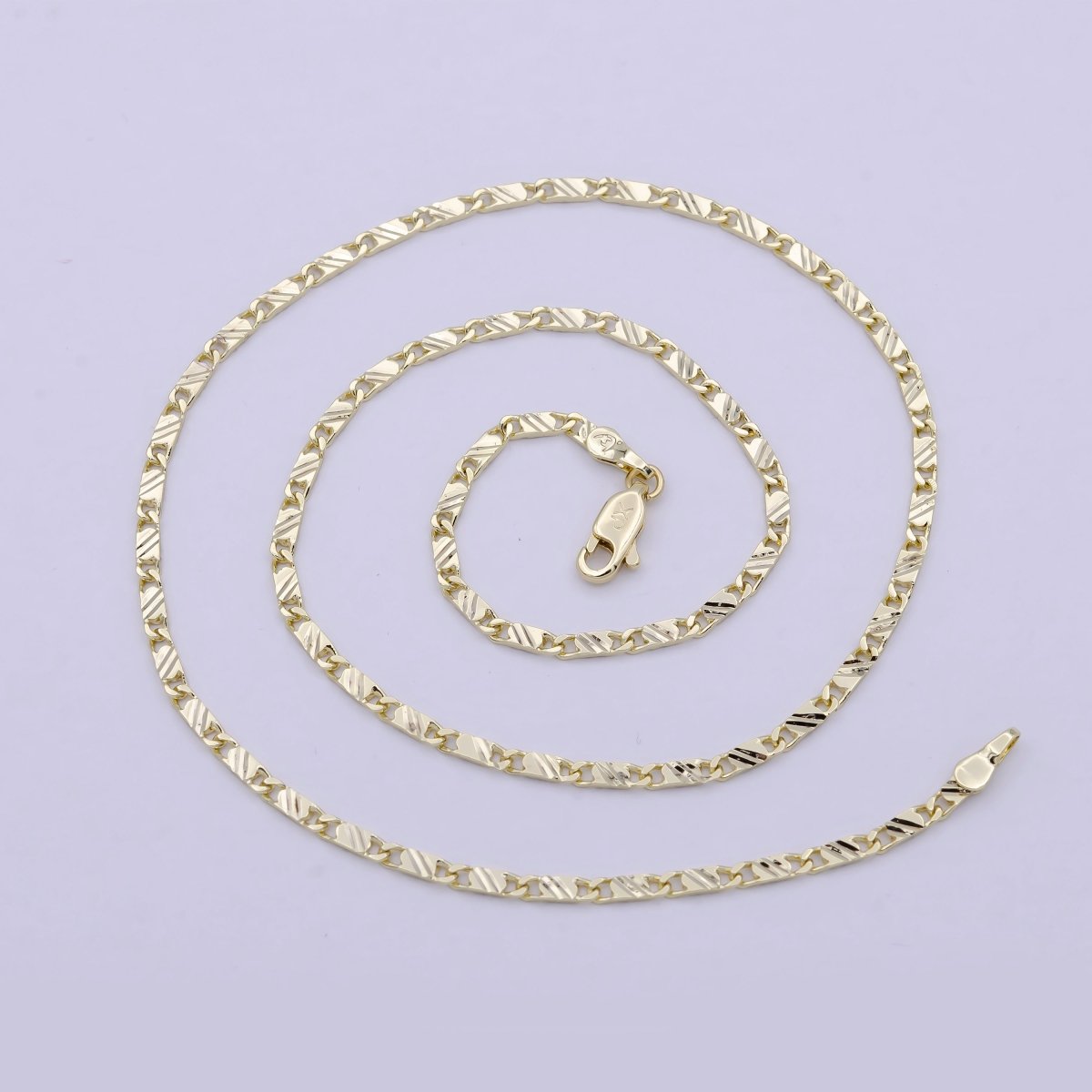 Dainty 14K Gold Filled Scroll Chain for Woman Necklace 17 inch | WA-801 Clearance Pricing
