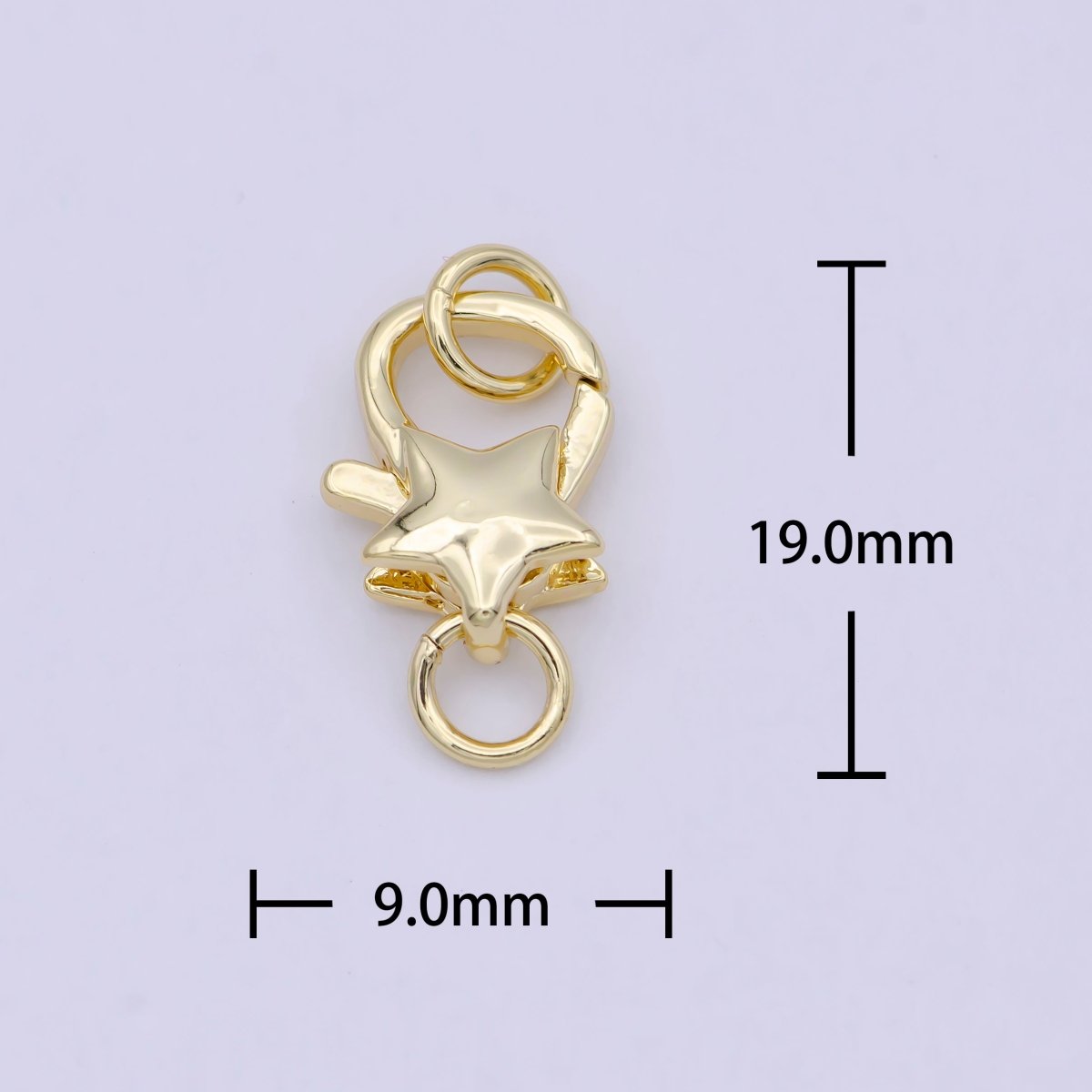 Dainty 14K Gold Filled Star Lobster Clasp Celestial Claw with Jump Ring DIY Minimalist Jewelry Supplies L-637