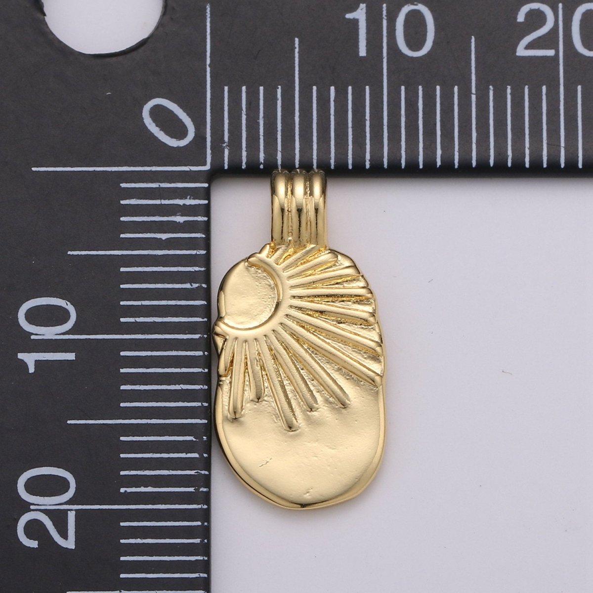 Dainty 14k Gold Filled Sunshine Charm - Gold Sun Charm, Sun with rays pendant, Celestial Jewelry for Necklace Component Supply I-781