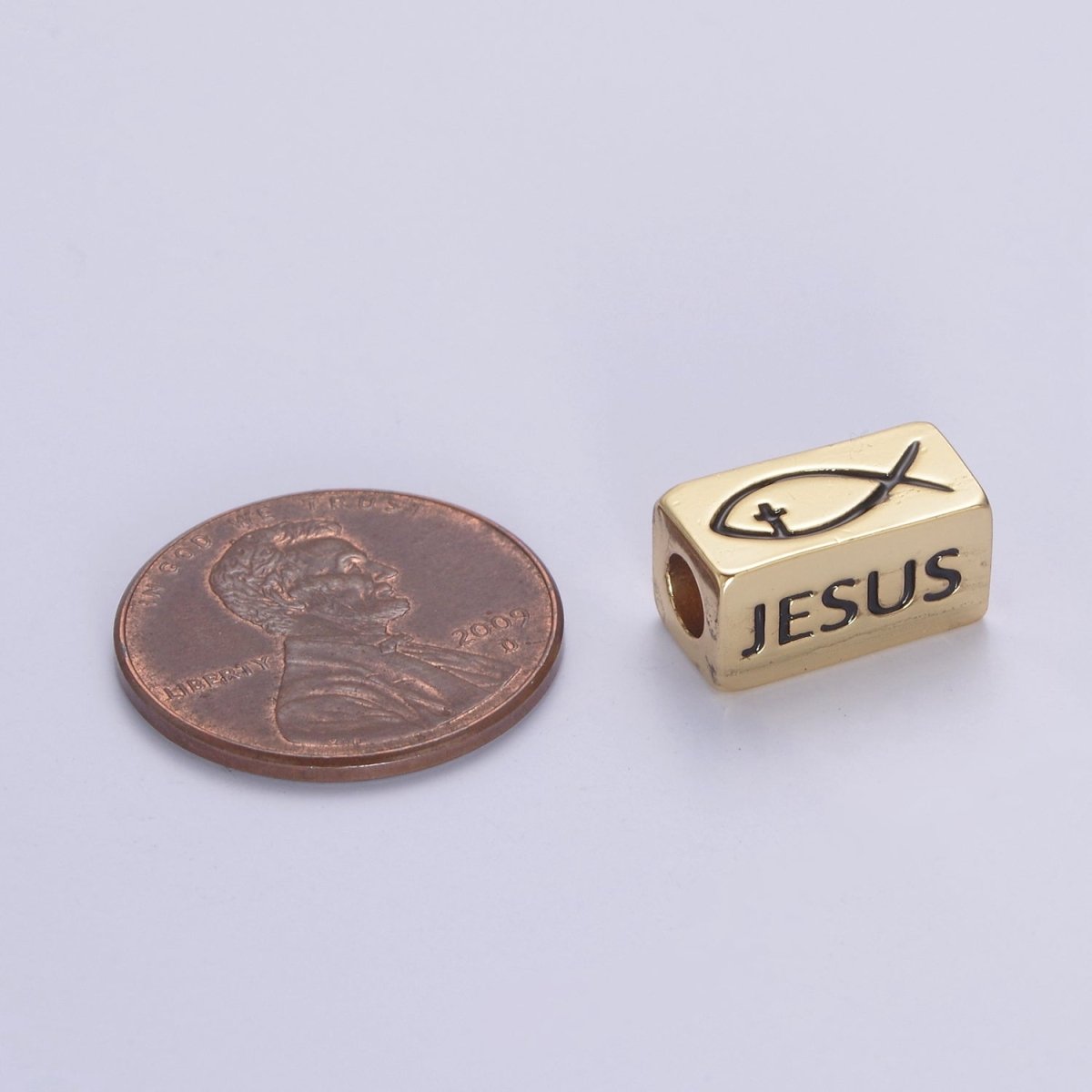 Dainty 14kt Gold Filled Religious Square Tube Bead - Seamless Rectangular Bead - Wholesale - Findings- Jewelry Making Spacer Bead B-173