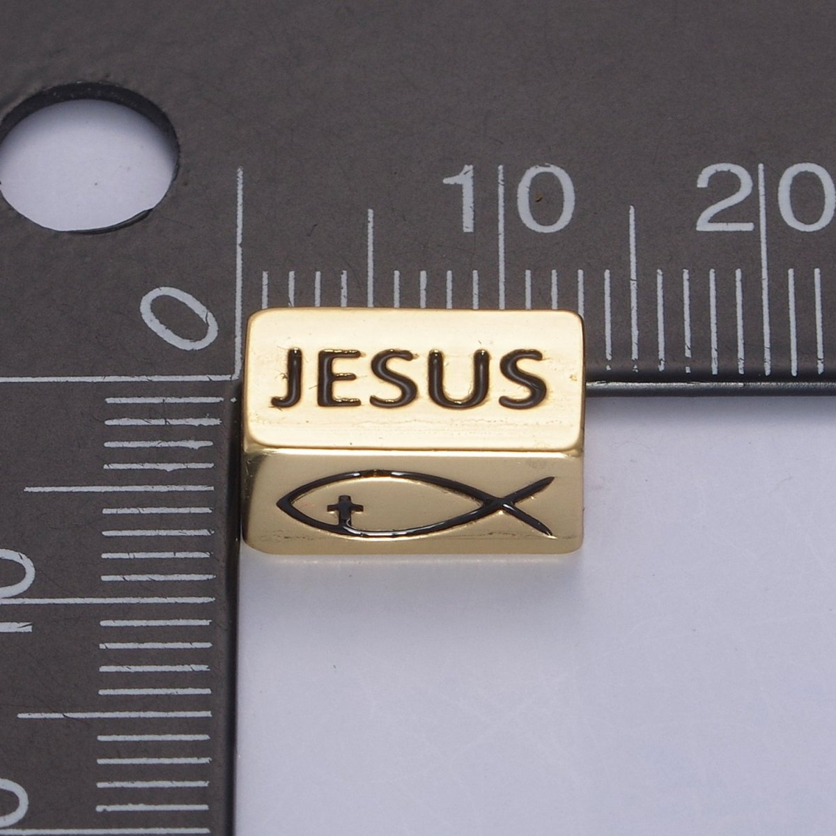Dainty 14kt Gold Filled Religious Square Tube Bead - Seamless Rectangular Bead - Wholesale - Findings- Jewelry Making Spacer Bead B-173