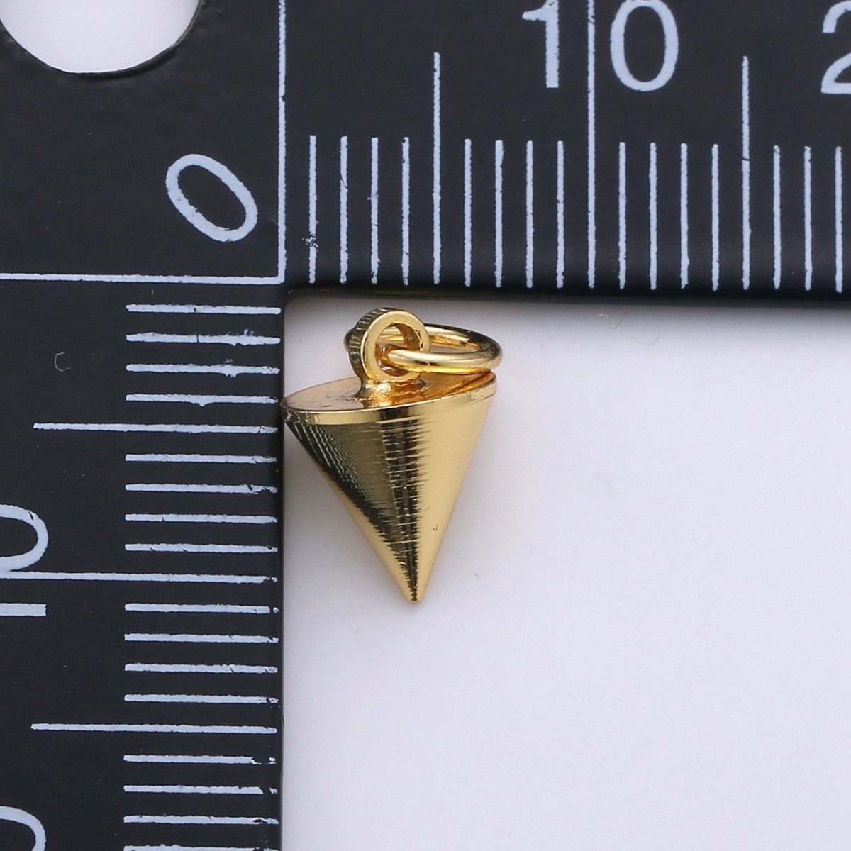 Dainty 24K Gold Filled Spike Charms,11x7mm Spike Pendants Conical Spike Charm,Drop Pendulum Pendant Stud Charm,Jewelry Finding K-800