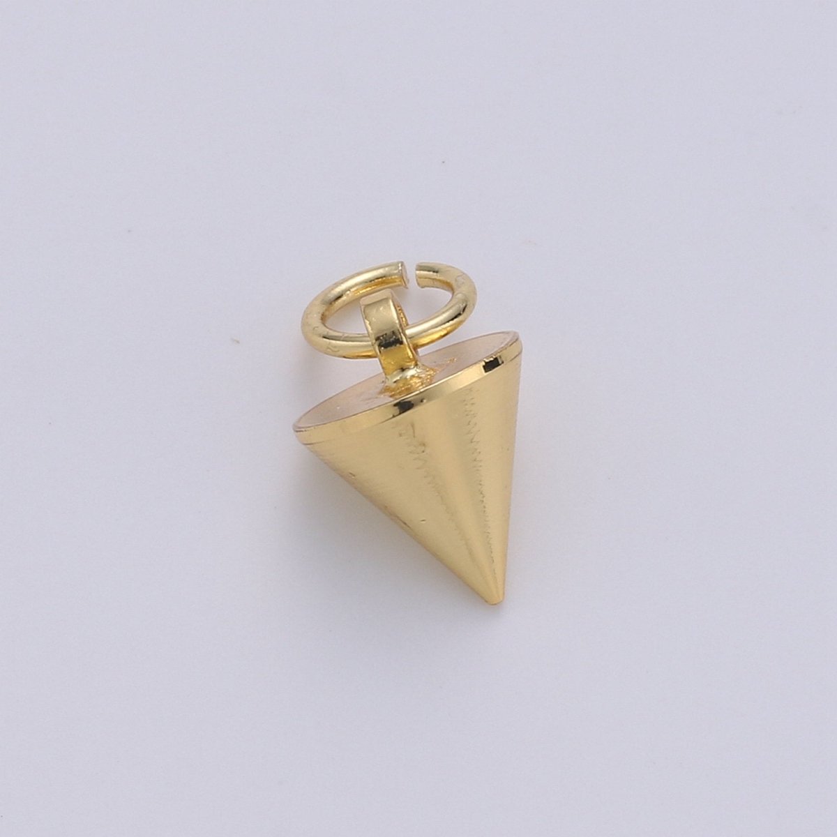 Dainty 24K Gold Filled Spike Charms,11x7mm Spike Pendants Conical Spike Charm,Drop Pendulum Pendant Stud Charm,Jewelry Finding K-800