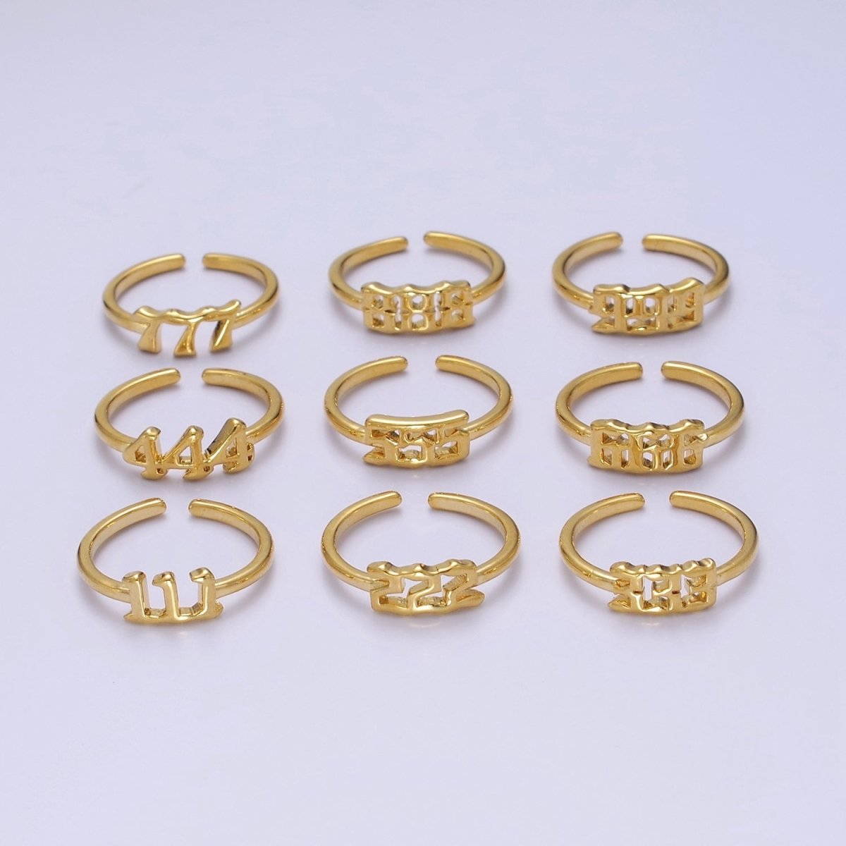 Dainty Angel Number Ring, Minimalist Gold Filled Ring Unisex Personalized Jewelry, Statement Rings O2056-O2064