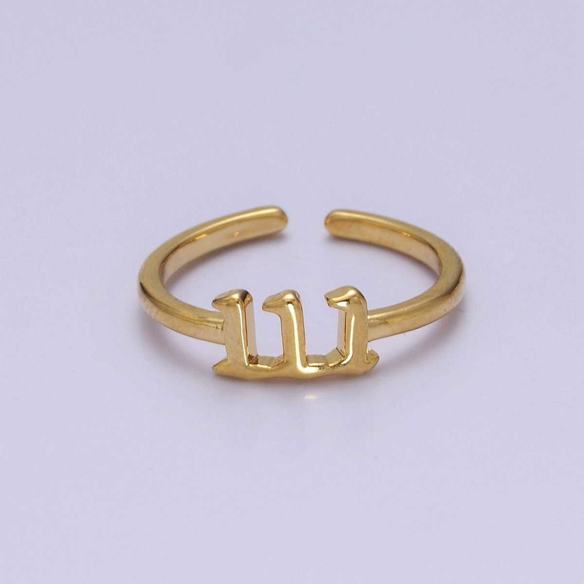 Dainty Angel Number Ring, Minimalist Gold Filled Ring Unisex Personalized Jewelry, Statement Rings O2056-O2064