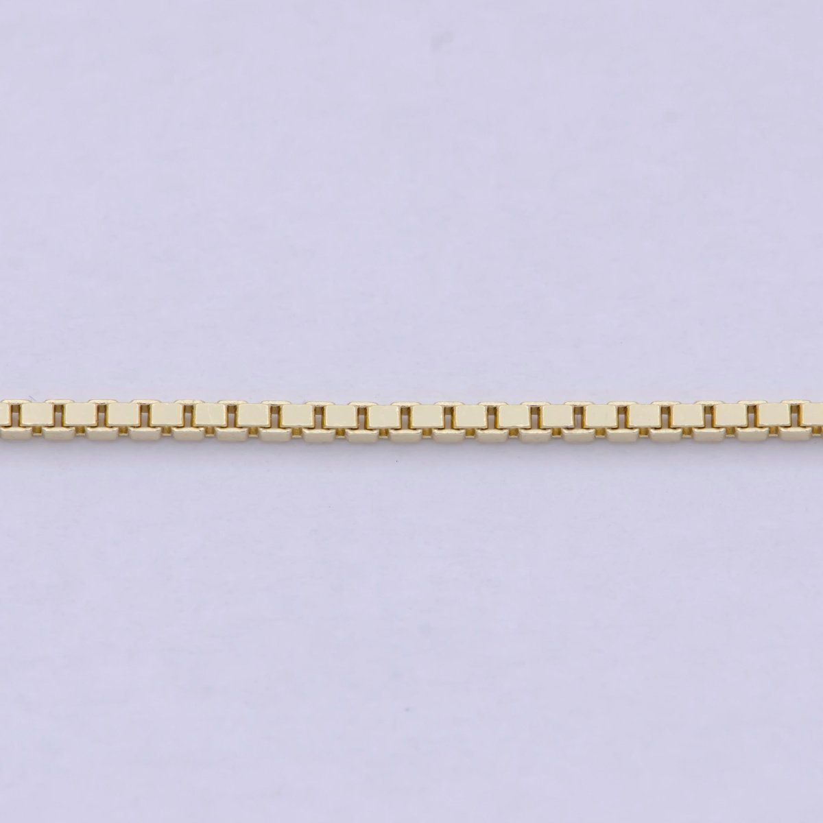 Dainty Chain box necklace 17.7 inch box, Dainty gold Box chain 1.1mm minimalist necklace jewelry supply | WA-825 Clearance Pricing