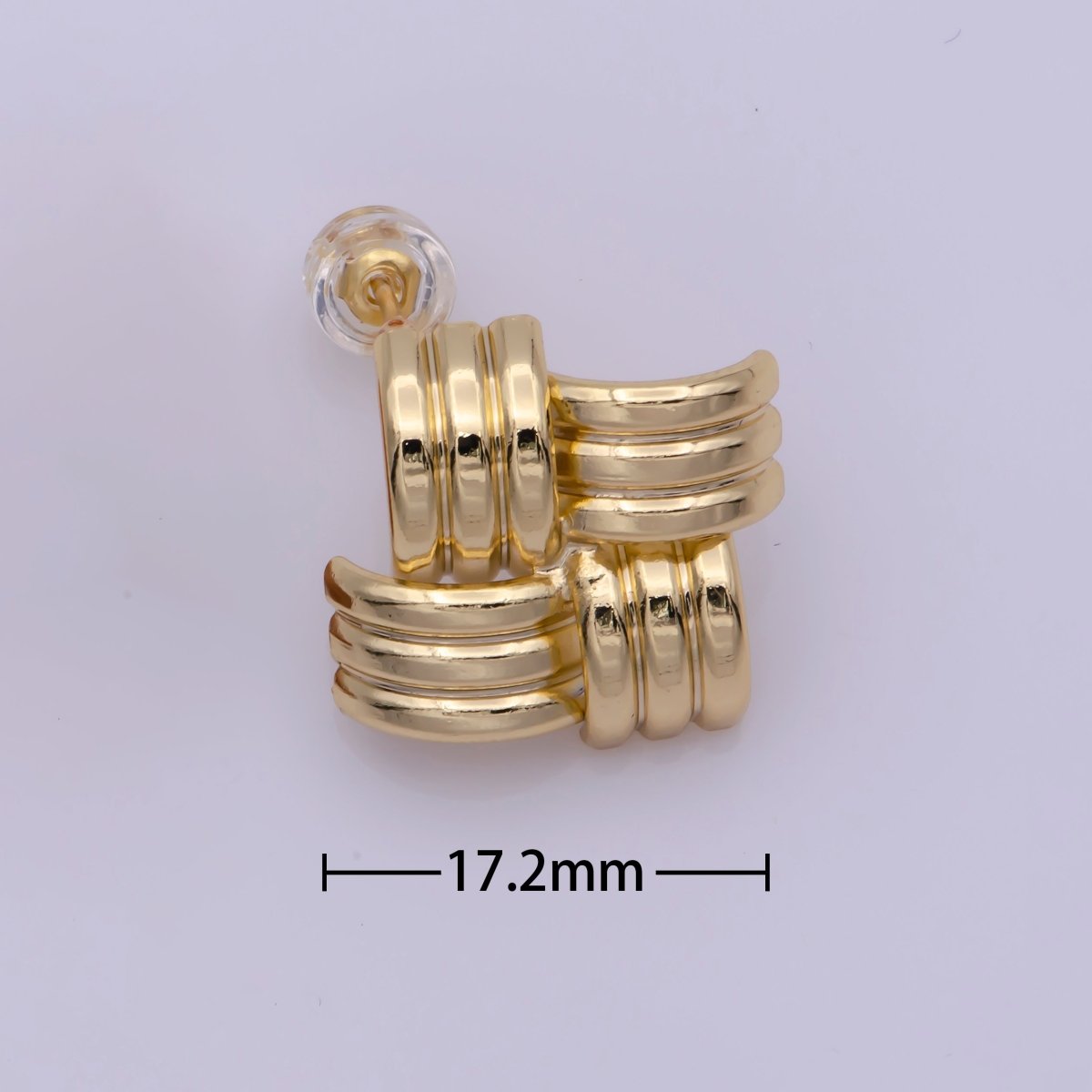 Dainty Classic Woven Knot Post Stud Earring 18k Gold Filled Earring T-238