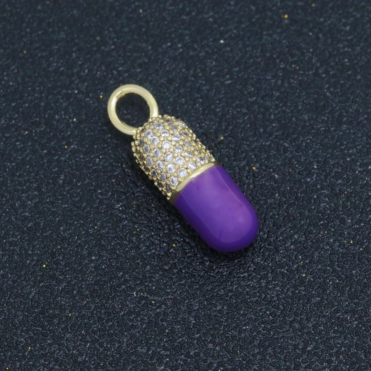 Dainty Enamel Capsule Pill CZ Cubic Zirconia Charm Pendant Fashion Y2K Jewelry Neon Colorful Women's Girl Party Necklace Pendant M-711 - M-718