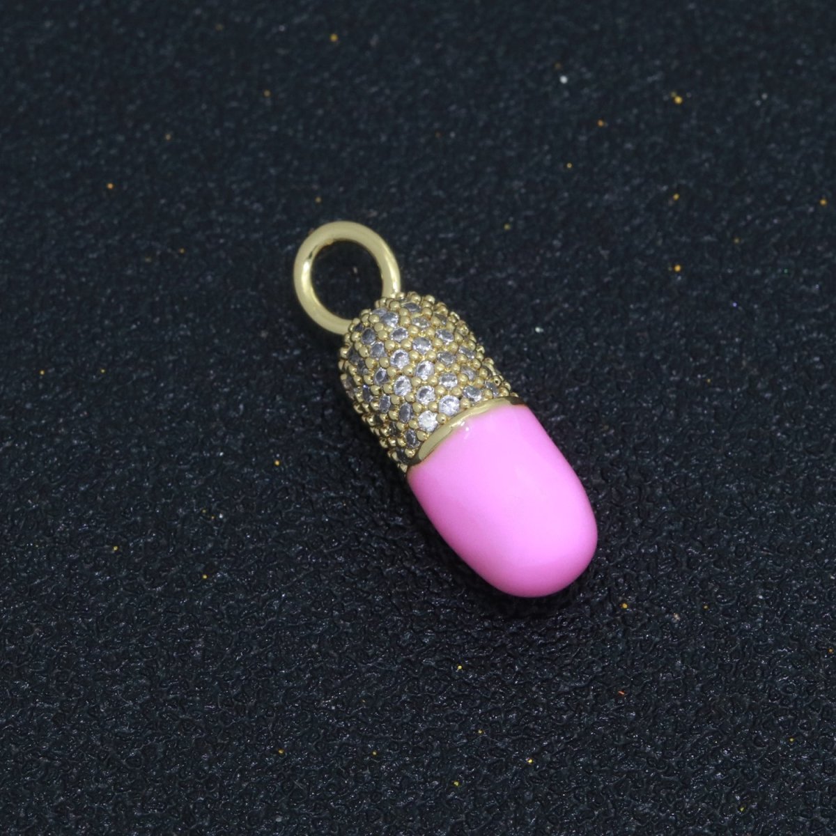 Dainty Enamel Capsule Pill CZ Cubic Zirconia Charm Pendant Fashion Y2K Jewelry Neon Colorful Women's Girl Party Necklace Pendant M-711 - M-718
