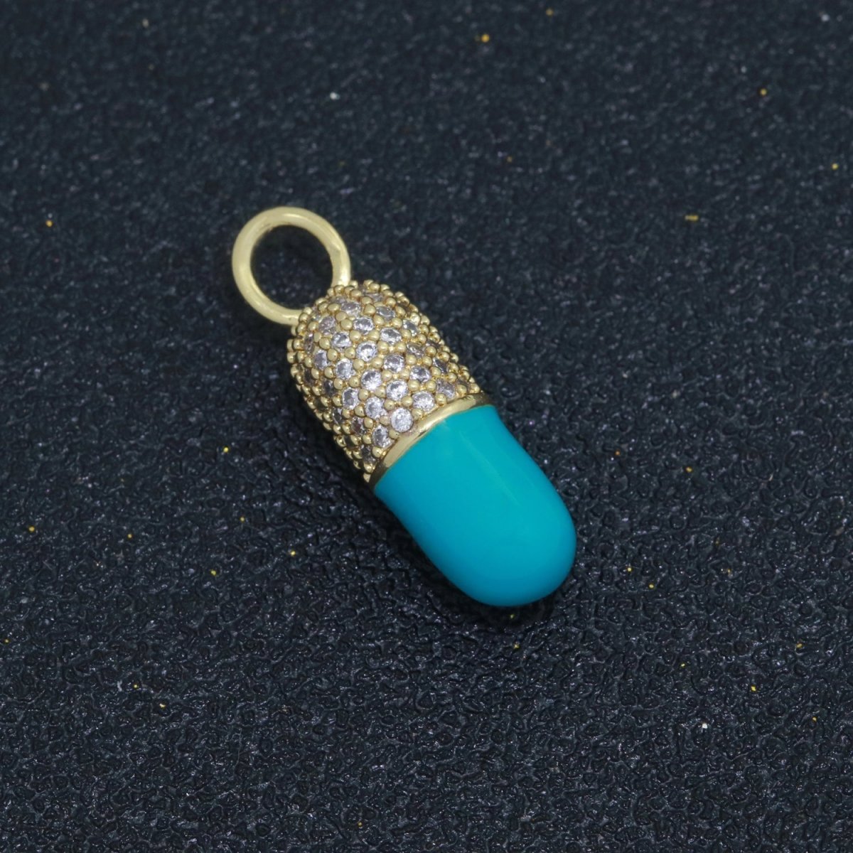 Dainty Enamel Capsule Pill CZ Cubic Zirconia Charm Pendant Fashion Y2K Jewelry Neon Colorful Women's Girl Party Necklace Pendant M-711 - M-718